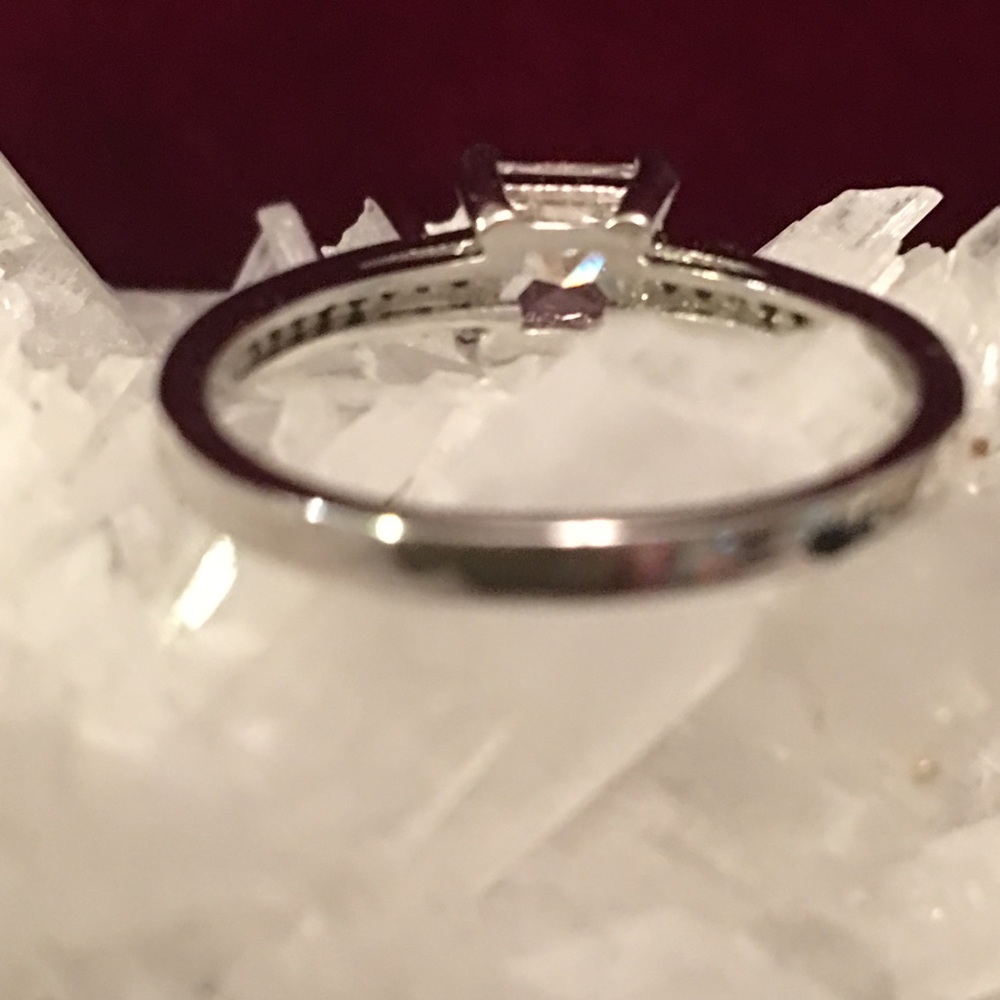 💋💋Princess Cut Sterling Silver Engagement💋💋 - Picture 7 of 7